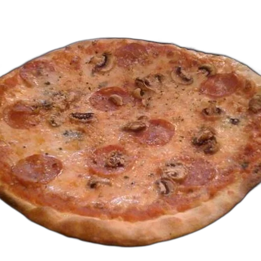 food, crown, face, weapon, 3d render, photorealistic, pepperoni, mushroom transparent PNG cut-out