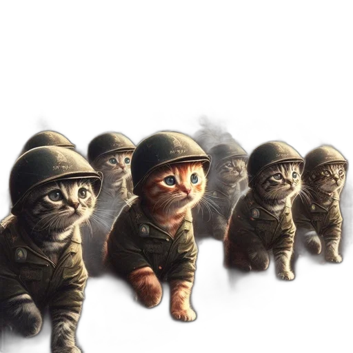 staff, concept art, fantasy art, pixel art, 3d render, massive, feline, army transparent PNG cut-out
