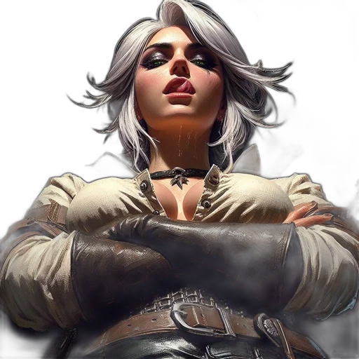 face, staff, jacket, sword, fantasy art, concept art, comic book art, cyberpunk transparent PNG cut-out