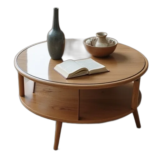 furniture, 3d render, photorealistic, earth tones, wooden, coffee, table, glass transparent PNG cut-out