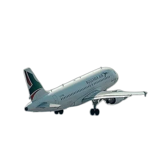 3d render, photorealistic, bulgaria, air, airplane, takes, off, airport transparent PNG cut-out