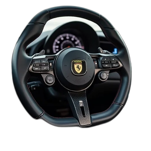 car, photorealistic, 3d render, concept art, new, steering, wheel, racing transparent PNG cut-out