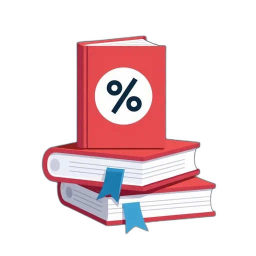 stylized, illustration, stack, books, large, book, top, smaller transparent PNG cut-out