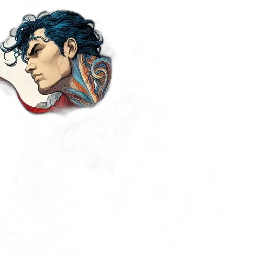 face, jewelry, mask, comic book art, concept art, fantasy art, pixel art, blue transparent PNG cut-out
