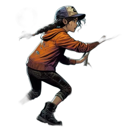 staff, weapon, jacket, creature, concept art, fantasy art, comic book art, photorealistic transparent PNG cut-out