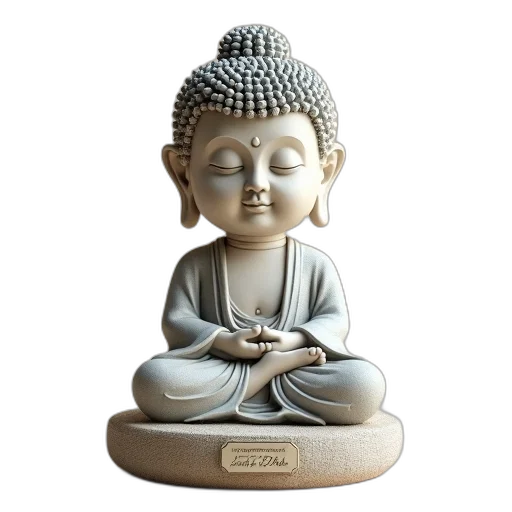photorealistic, 3d render, detailed, image, buddha, statue, serene, expression transparent PNG cut-out
