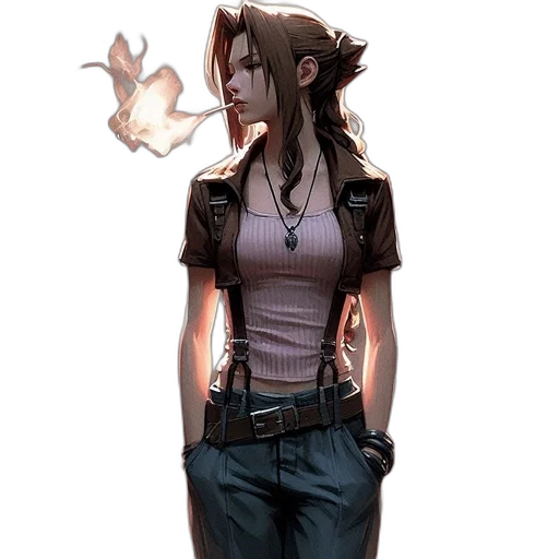staff, jacket, concept art, fantasy art, cyberpunk, photorealistic, dark, earth tones transparent PNG cut-out