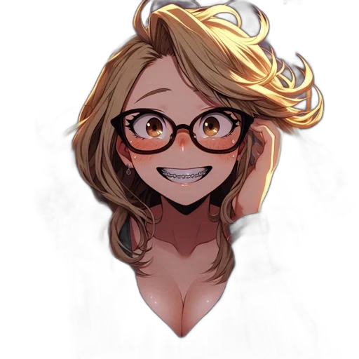 face, staff, hair, crown, anime, cartoon, concept art, watercolor transparent PNG cut-out
