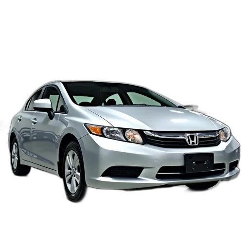 car, silver, honda, civic, parked, showroom, 2011, accord transparent PNG cut-out