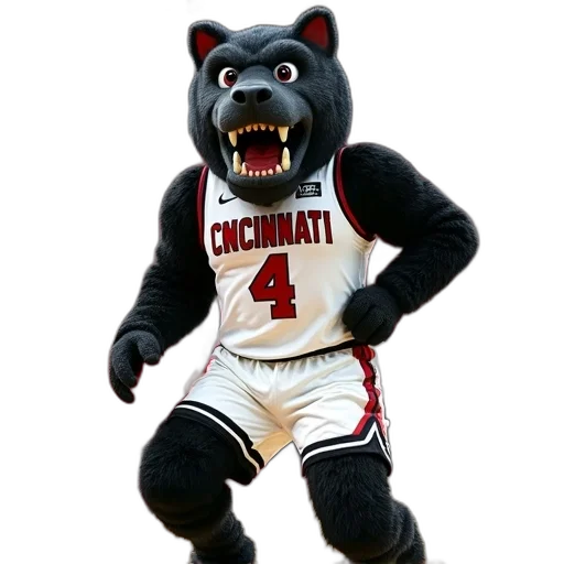 animal, creature, large, anthropomorphic, mascot, university, cincinnati, standing transparent PNG cut-out
