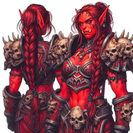 concept art, fantasy art, pixel art, comic book art, red, armored, figure, fiercely transparent PNG cut-out