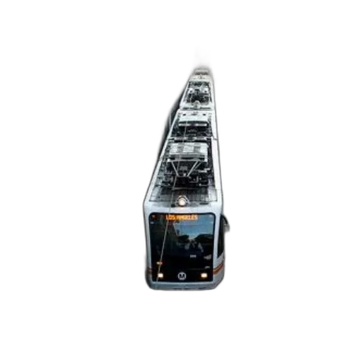 car, robot, photorealistic, white, train, los, angeles, written transparent PNG cut-out