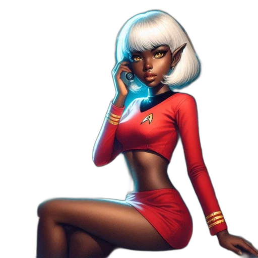 concept art, comic book art, fantasy art, cartoon, outer space, red, woman, dark transparent PNG cut-out