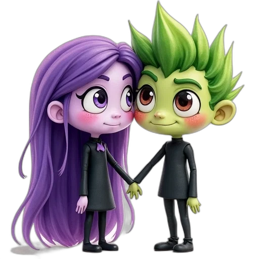 3d render, concept art, cartoon, fantasy art, image, purple-skinned, female, character transparent PNG cut-out