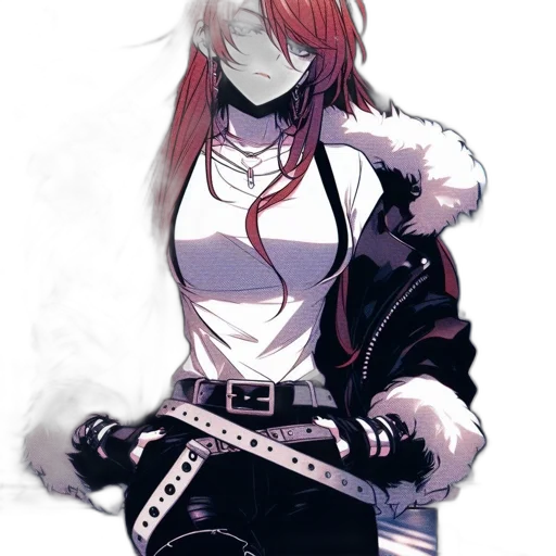 jacket, weapon, staff, sword, cyberpunk, concept art, fantasy art, comic book art transparent PNG cut-out