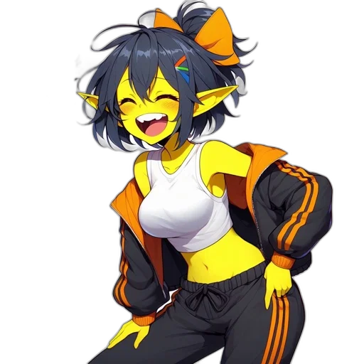 jacket, staff, robot, creature, pixel art, anime, concept art, cartoon transparent PNG cut-out