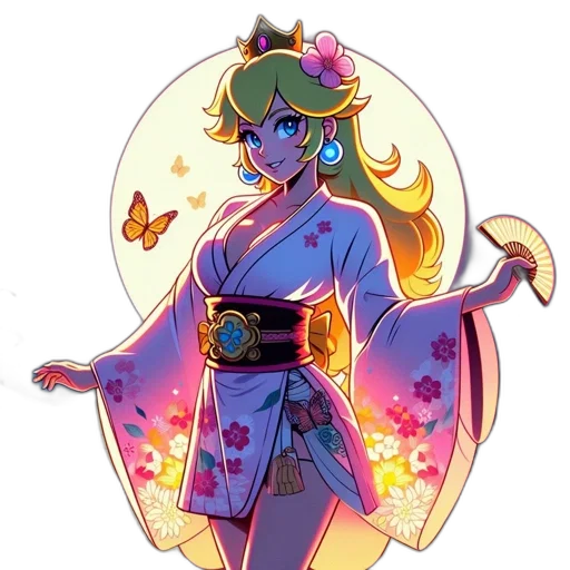 dress, staff, crown, concept art, pixel art, anime, fantasy art, pastel transparent PNG cut-out