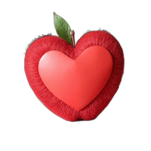 food, 3d render, red, apple transparent PNG cut-out
