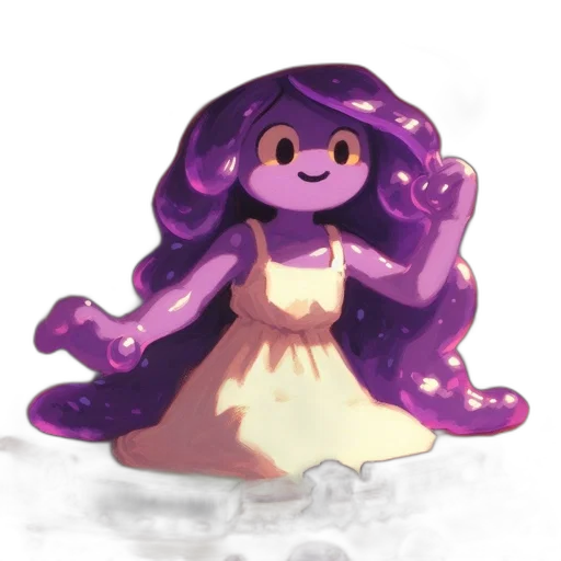 dress, crown, creature, hair, concept art, 3d render, pixel art, watercolor transparent PNG cut-out