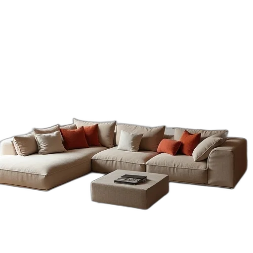 furniture, 3d render, photorealistic, earth tones transparent PNG cut-out