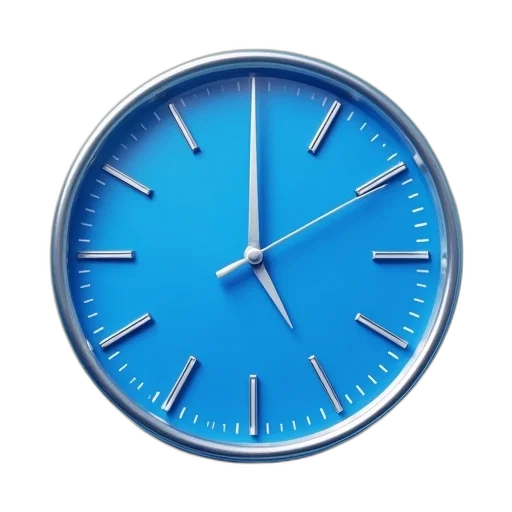 3d render, blue, white, display, showing, timer, function transparent PNG cut-out