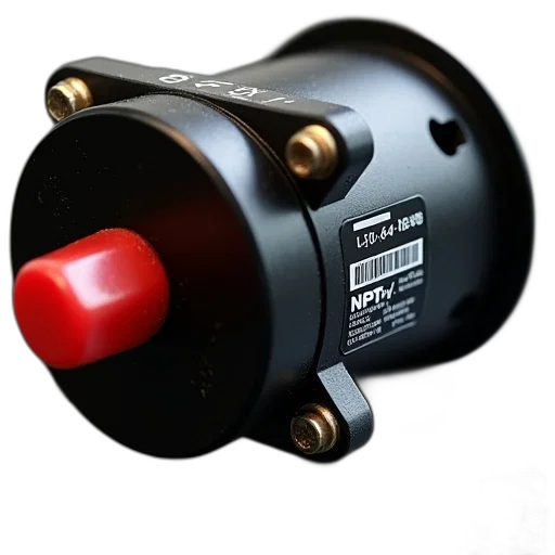 close-up, image, black, electrical, component, visible, screws, red transparent PNG cut-out