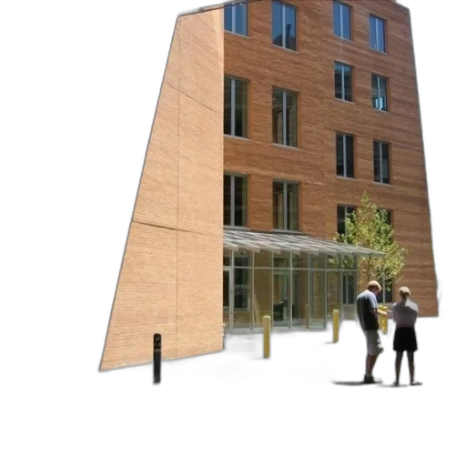 building, umbrella, 3d render, city street, two, people, stand, outside transparent PNG cut-out
