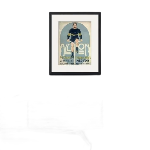 concept art, photorealistic, framed, vintage, poster, featuring, cyclist, wooden transparent PNG cut-out