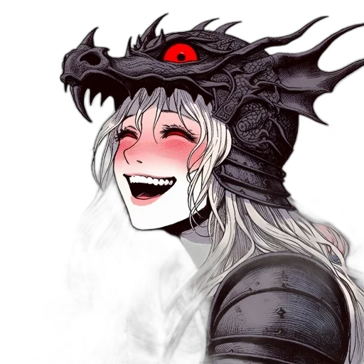 dragon, mask, creature, face, fantasy art, concept art, anime, watercolor transparent PNG cut-out
