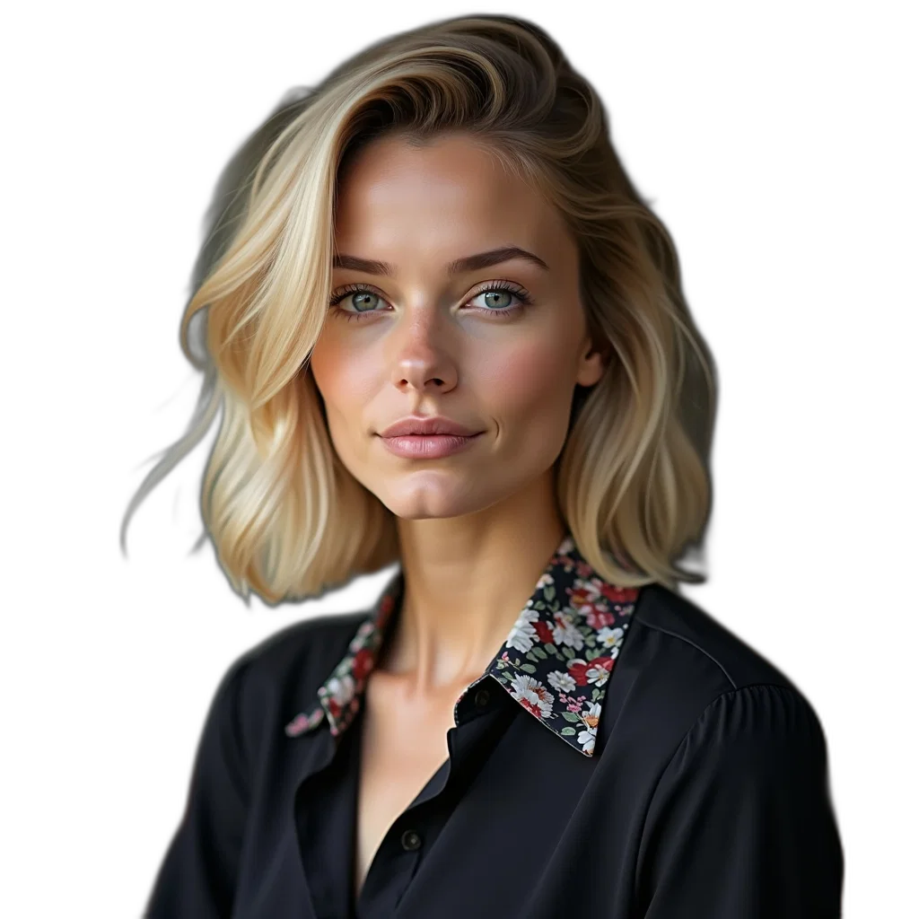 face, hair, jacket, jewelry, photorealistic, oil painting, cartoon, concept art transparent PNG cut-out