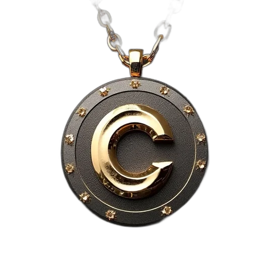 jewelry, crown, 3d render, marca, logo, disc, pendant transparent PNG cut-out