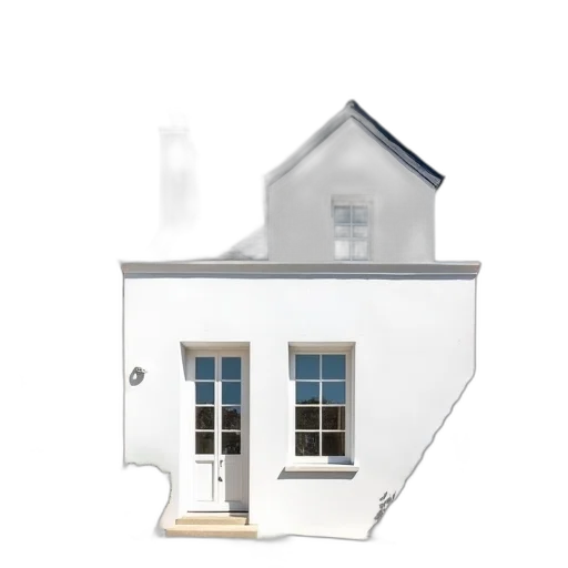 building, furniture, umbrella, 3d render, photorealistic, concept art, white, black transparent PNG cut-out