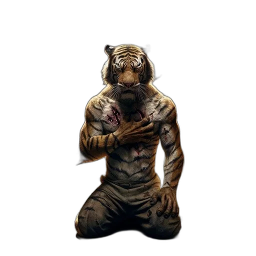 animal, creature, concept art, fantasy art, comic book art, pixel art, injured, anthropomorphic transparent PNG cut-out