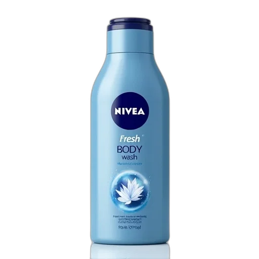 bottle, hair, food, dress, blue, nivea, fresh, body transparent PNG cut-out
