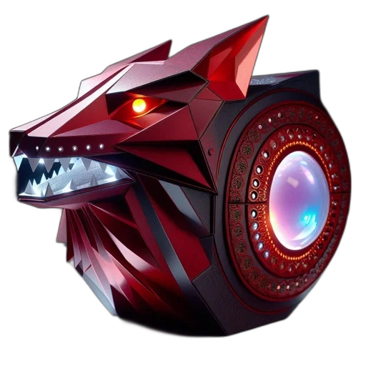 dragon, mask, weapon, creature, concept art, 3d render, fantasy art, pixel art transparent PNG cut-out