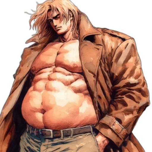 jacket, concept art, comic book art, photorealistic, earth tones, animated, figure, depicted transparent PNG cut-out