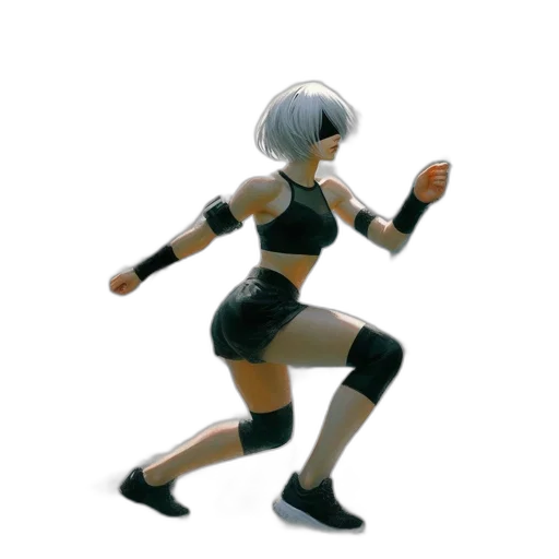 robot, 3d render, concept art, pixel art, cyberpunk, monochrome, female, character transparent PNG cut-out