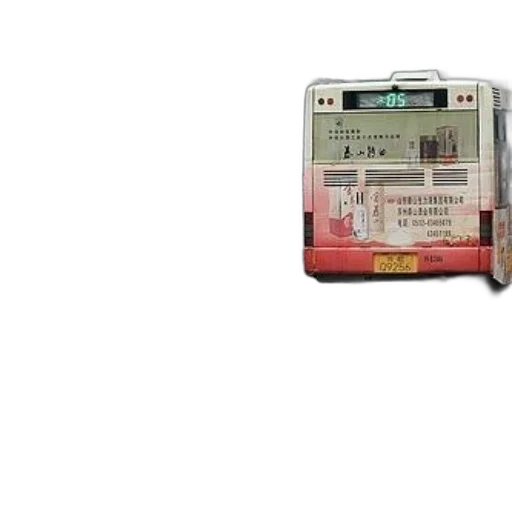 robot, weapon, car, bus, advertisement, back, driving, through transparent PNG cut-out