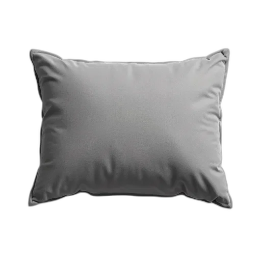 furniture, 3d render, photorealistic, monochrome, plain, grey, pillow, textured transparent PNG cut-out