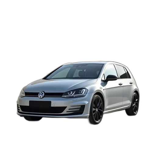 car, photorealistic, 3d render, silver, hatchback, parked, empty, lot transparent PNG cut-out