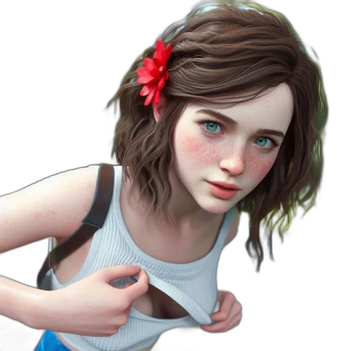 face, concept art, photorealistic, fantasy art, 3d render, blue, rendered, female transparent PNG cut-out