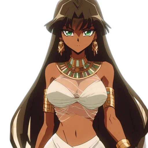 jewelry, anime, concept art, fantasy art, pixel art, earth tones, animated, egypt-themed transparent PNG cut-out