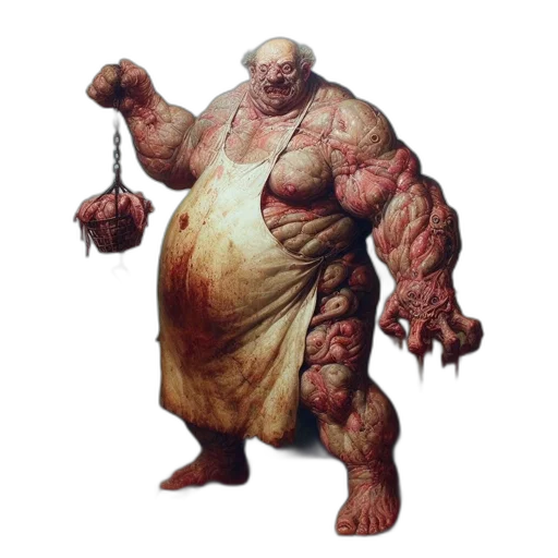 creature, food, animal, face, concept art, fantasy art, comic book art, photorealistic transparent PNG cut-out