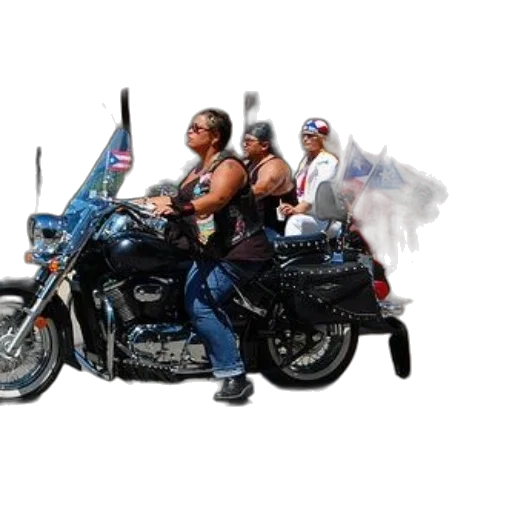 concept art, photorealistic, 3d render, two, women, ride, motorcycle, puerto transparent PNG cut-out