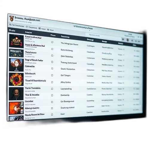 screenshot, music, playlist, computer, displaying, list, songs, their transparent PNG cut-out
