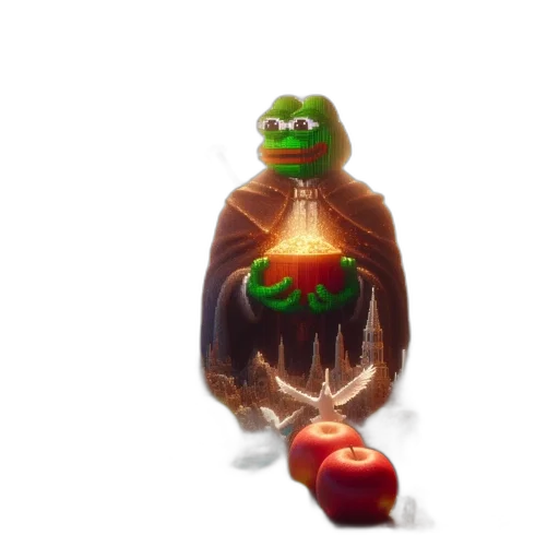 creature, food, animal, jacket, concept art, 3d render, pixel art, photorealistic transparent PNG cut-out