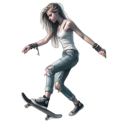 weapon, concept art, cyberpunk, fantasy art, pixel art, young, woman, wearing transparent PNG cut-out