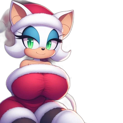 concept art, 3d render, pixel art, fantasy art, anthropomorphic, fox, wearing, santa transparent PNG cut-out