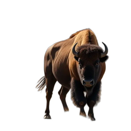 animal, creature, weapon, face, photorealistic, concept art, 3d render, buffalo transparent PNG cut-out