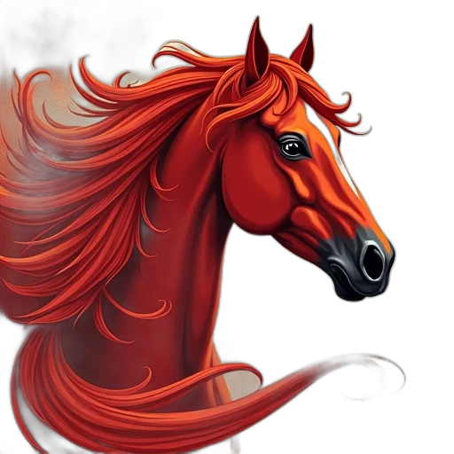 animal, photorealistic, fantasy art, concept art, watercolor, red, cover, book transparent PNG cut-out